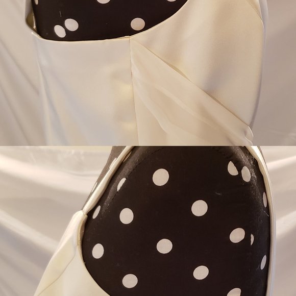 Off-white sheath dress prom bridal bridesmaid 6P - Picture 3 of 11